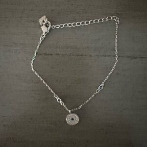 Swarovski Elegant Silver Bracelet with Blue Accents, approx 8 1/2"